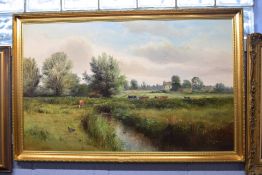 John G Mace (contemporary) Norfolk landscape oil on board, signed and dated 94 lower right, 72 x