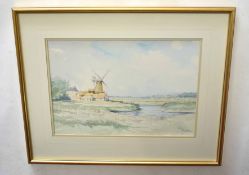 Jason Partner (1922-2005) Cley Mill watercolour, signed lower right, 33 x 47cm