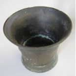 Antique bronze mortar, 18th/19th century, 12.5cm diam