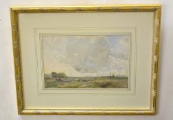 Tobias Lewis (20th century) Norfolk scene and other landscapes group of three watercolours, all