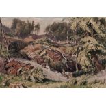 AR Henley Graham Curl (1910-1989), "Forest Clearing Vyrnwy" watercolour, signed and dated 66 lower