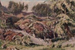 AR Henley Graham Curl (1910-1989), "Forest Clearing Vyrnwy" watercolour, signed and dated 66 lower