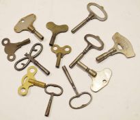 Collection of vintage clock keys