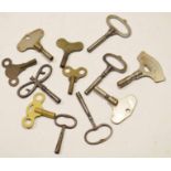 Collection of vintage clock keys