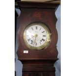 Deby a Lubersac - a 19th century painted pine cased regulator longcase clock, the convex enamelled