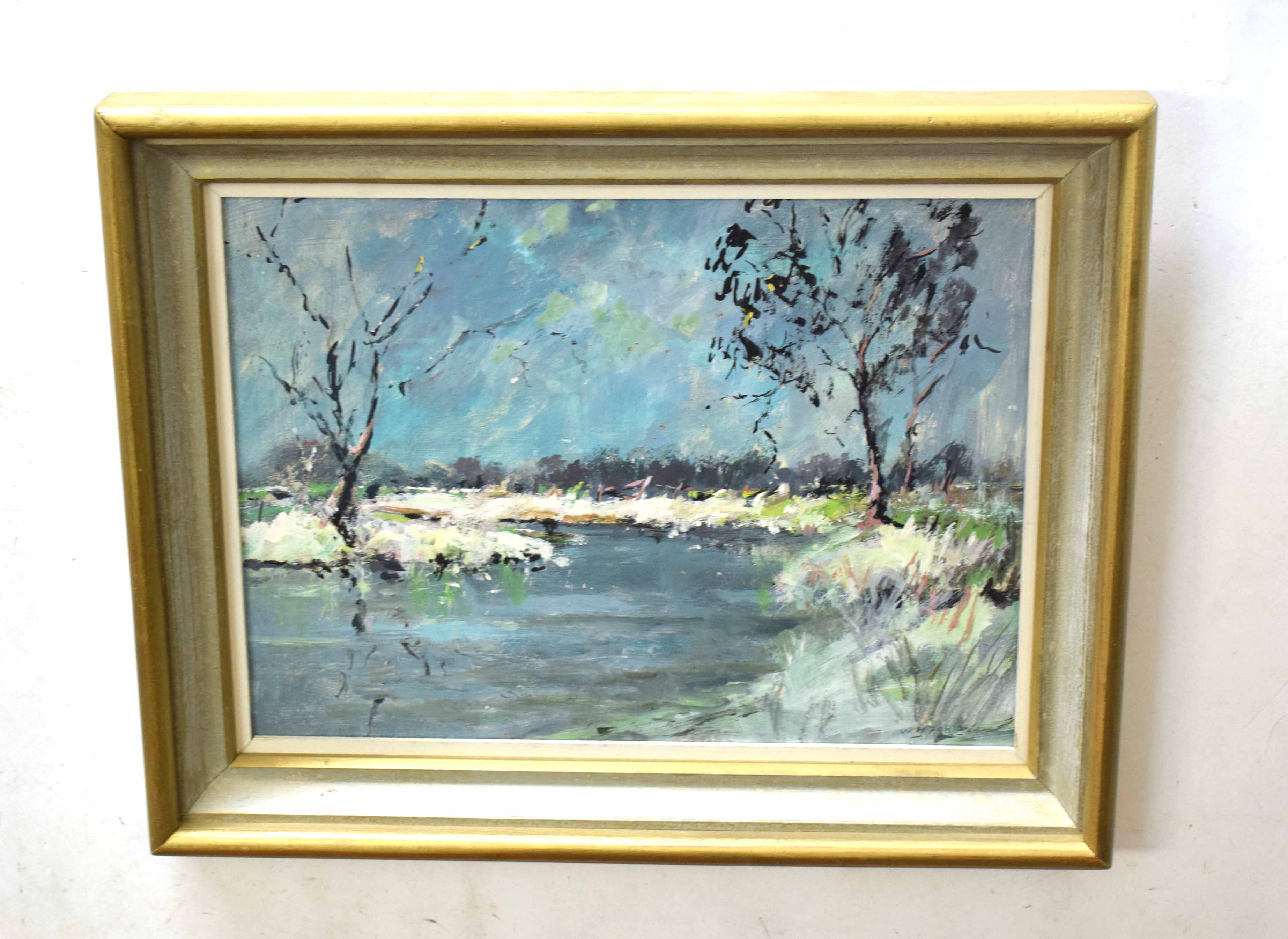 William Henry Ford (20th century) "River Wensum at Ringland" oil on board, signed lower right, 28