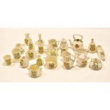 Extensive quantity of Cromer crested wares to include various miniature vases, ewers, etc (qty)