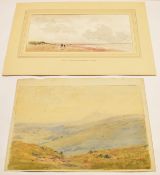 Arthur Gerald Ackermann, RI, (1876-1960), Landscape studies two watercolours, 17 x 35cm and 25 x