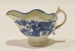 Small Caughley porcelain sauce boat