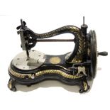 Vintage Jones sewing machine, 33cm long