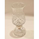 Cut glass vase standing on white metal mount, together with a group of Rosenthal saucers (6 with