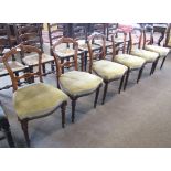 Set of six late Victorian bleached mahogany bar back dining chairs in Arts & Crafts style with