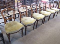 Set of six late Victorian bleached mahogany bar back dining chairs in Arts & Crafts style with