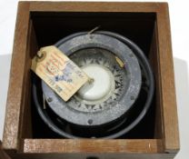 20th century ship's compass (a/f), in case