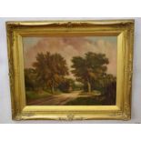 Robert Mallett (1867-1950) Woodland landscape oil on canvas, signed lower right, 49 x 64cm