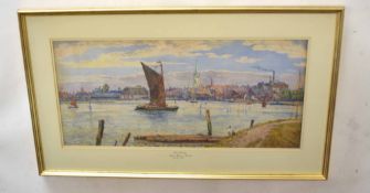 Andrew Benjamin Donaldson (1840-1919) "Great Yarmouth" watercolour, monogrammed and dated 1877 lower