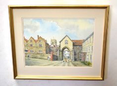 Roy Haydon (20th century) "Erpingham Gate, Norwich" watercolour, signed lower right and inscribed