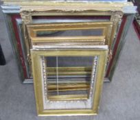 Group of seven Victorian and later gilt gesso/swept picture frames, assorted sizes (7)