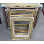 Group of seven Victorian and later gilt gesso/swept picture frames, assorted sizes (7)