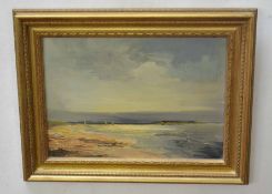 John Tuck (20th century) Coastal scene and seascape two oils on board, both signed, 24 x 34cm (2)