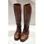 Pair of vintage leather riding boots