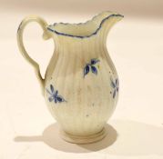 English Porcelain Worcester reeded milk jug with a floral design