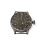 Mid-20th century Third Reich Luftwaffe observers watch, lacking leather straps, made by Lange &