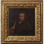 After Joseph Wright of Derby (1734-1777) "Erasmus Darwin" oil on panel, 24 x 22cm