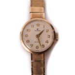 Third quarter of 20th century ladies 9ct gold cased Rolex wristwatch with mechanical movement,