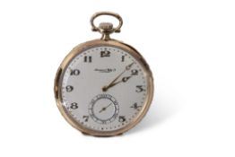 Gent's second/third quarter of the 20th century slimline 14K gold pocket watch by The