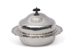 Scottish silver muffin dish with cloche, Sheffield 1931/Edinburgh 1924, Brook & Son, weight 627g, 18