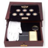 London Mint Office "Magnificent Seven" collection of gold coins comprising UK 2004 sovereign, South