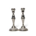 Large pair of candlesticks (Hazorfim), Birmingham 1995, M Kamin & Co, 29.5cm high x 12.5cm base