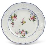 Fine Nantgarw porcelain plate decorated in Sevres style, factory mark indistinctly impressed to