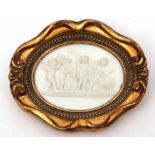 Carved hardstone plaque, copy of "Cameo representing the Hymeneal Procession of Eros and Psyche", (