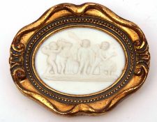 Carved hardstone plaque, copy of "Cameo representing the Hymeneal Procession of Eros and Psyche", (