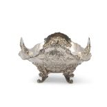 Rococo style decorative bowl, Dutch rampant lion mark, 'key' (export) hallmark, date letter B for