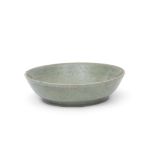 Longquan celadon bowl, possibly Song dynasty, with old collector's label to base, 14cm diam