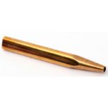 Cartier propelling pencil, the 9ct gold case of plain polished angular design to an engine turned