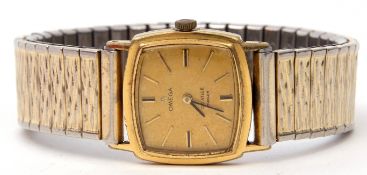 Ladies third quarter of 20th century gold plated and stainless steel backed wrist watch - Omega de