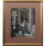 AR Peter Arthur Brannan (born 1929) Self portrait mixed media on card, 24 x 20cm