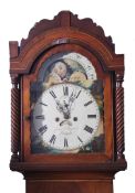 Jones & Taylor, Newport - early 19th century mahogany longcase clock, the arched dial with moon