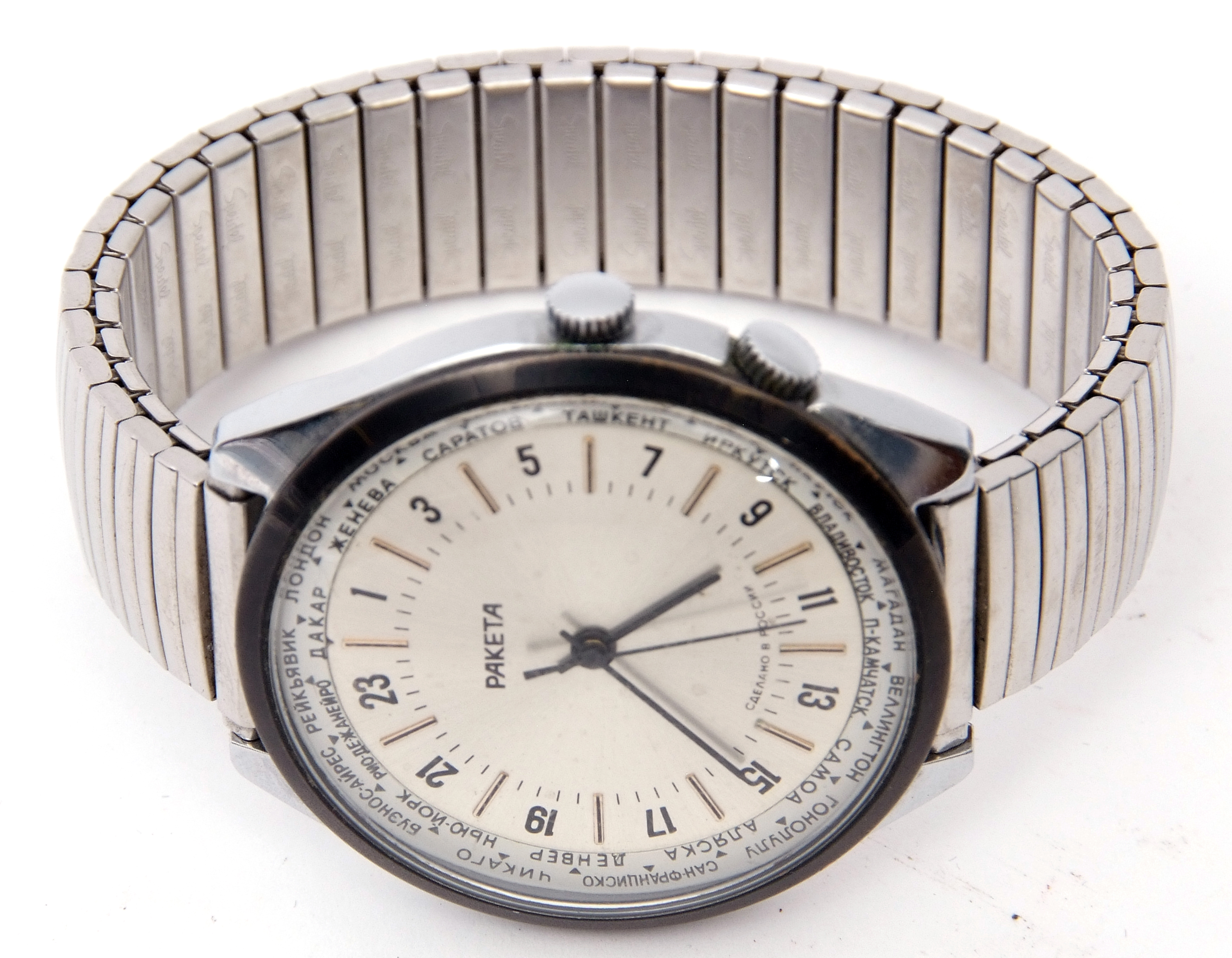 Gent's third quarter of 20th century (circa 1960s) Russian stainless steel cased large wrist watch - Image 2 of 5