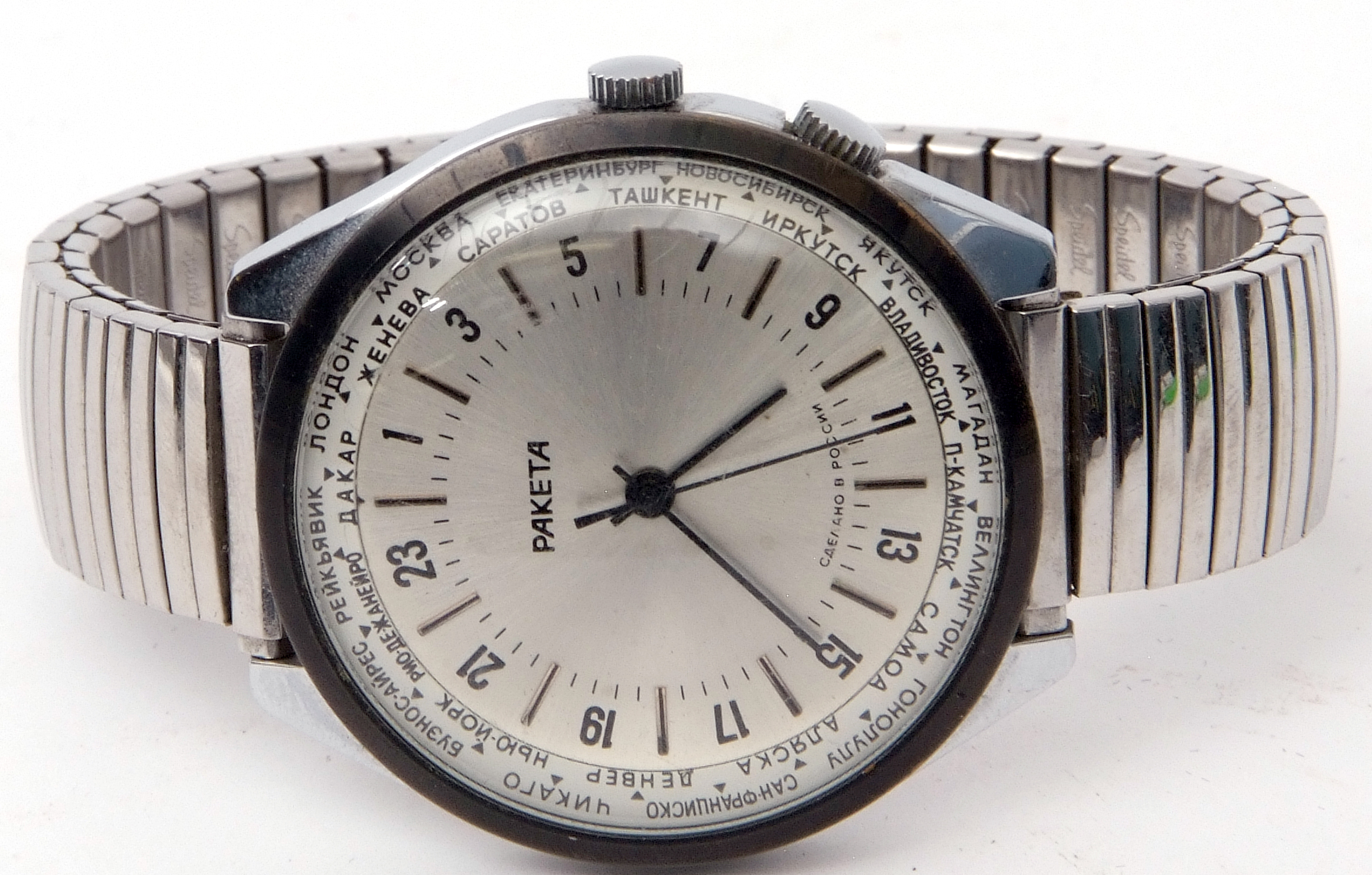 Gent's third quarter of 20th century (circa 1960s) Russian stainless steel cased large wrist watch - Image 4 of 5