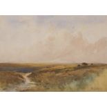 George Sykes (19th/20th century) Moorland scene watercolour, signed lower right, 26 x 36cm
