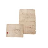 English Civil War interest: letter from the Duchy Chamber dated December 1646 addressed to the