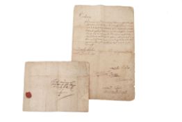 English Civil War interest: letter from the Duchy Chamber dated December 1646 addressed to the