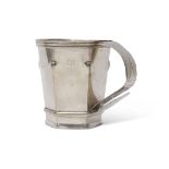 Unusual rare early Spanish Colonial, Peruvian(?) tankard, one unidentified hallmark on handle,