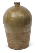 Massive 19th century stoneware jar with a grey slip, manufactured for John Harvey, Penrith, 56cm