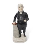 Staffordshire model of the preacher, J Bryan, 27cm high